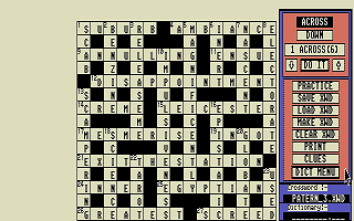 Bradness Crossword Designer and Solver (The) atari screenshot